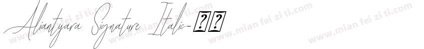Aliantyara Signature Italic字体转换